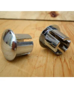 Pneumatiques Pour Cycles Paire Embout De Guidon Chromé Encastrable